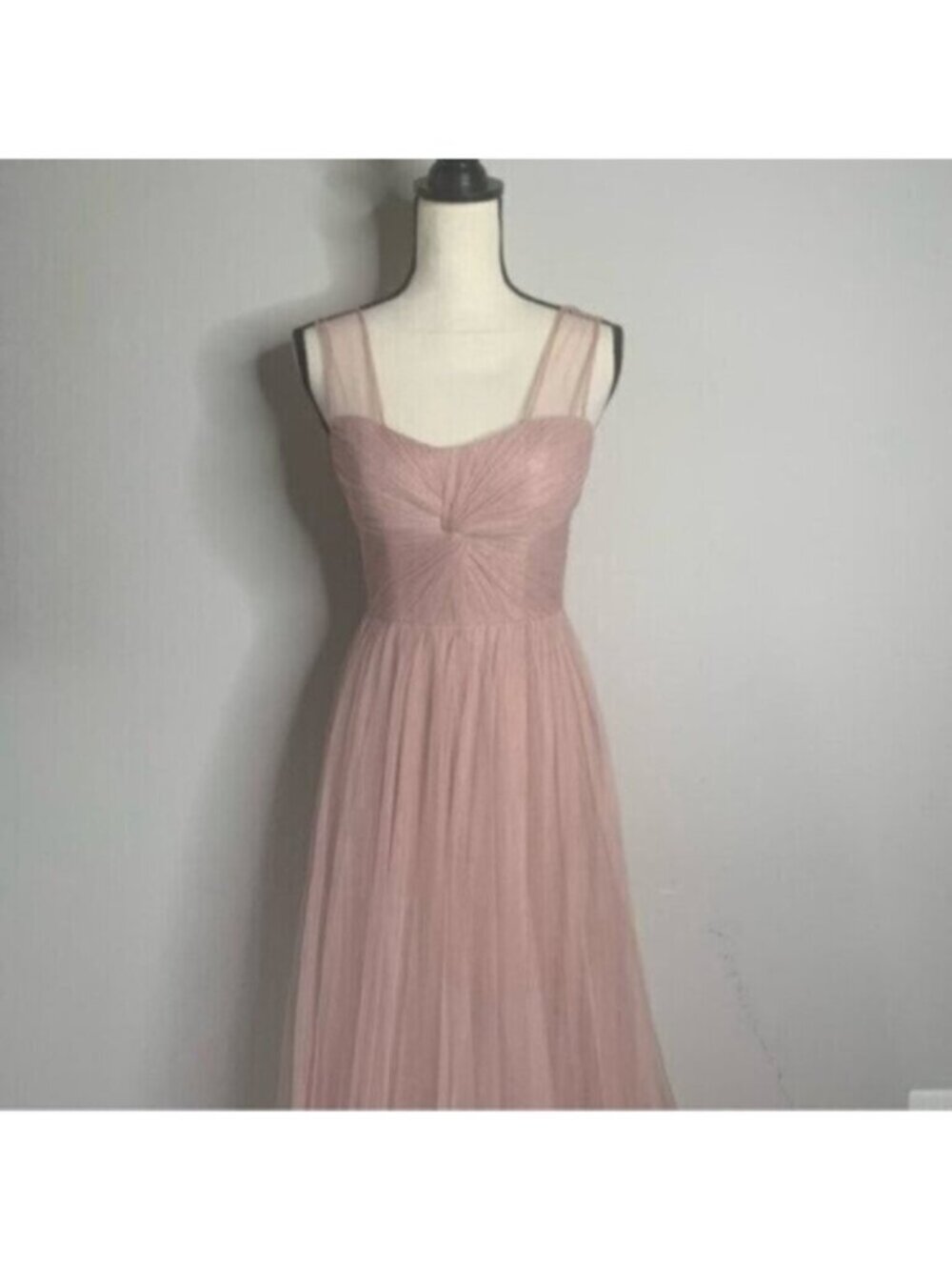 Reverly Blush Tulle Illusion Neckline Evening Gown - Picture 10 of 13
